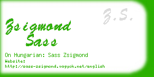 zsigmond sass business card